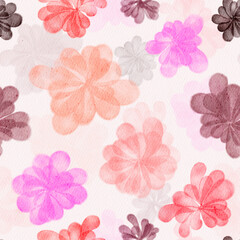 watercolour flower all over with seamless pattern . make for girls,boys, women,baby,etc.
