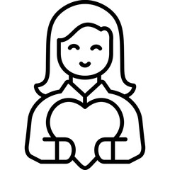 girlfriend line icon