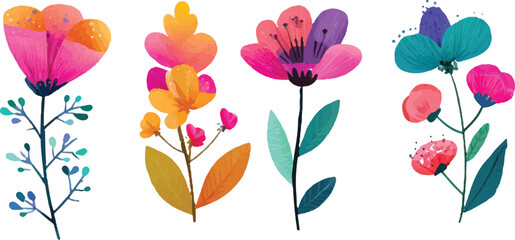 seamless pattern with colorful tulips