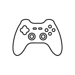 Outline of a simple gamepad on transparent background