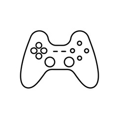 Outline of a video game pad on transparent background