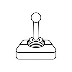 Outline of a classic joystick on transparent background