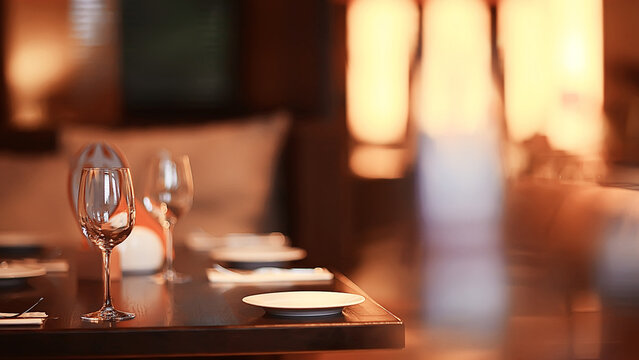 table setting at restaurant