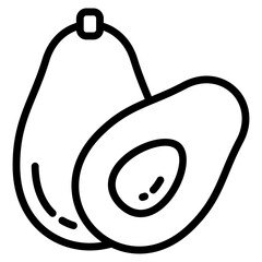Avocado Icon Element For Design