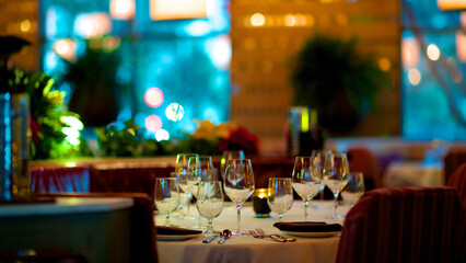 restaurant table in restaurant