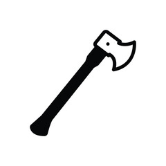 Black solid icon for axe