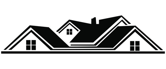 Modern Home Roof Property Logo — Real Estate Vector Icon DesignWeb