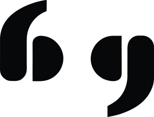 Two Pairs Quotation Marks Silhouette Vector, Bright Quotation Marks Vector Illustration.