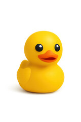 Fototapeta premium 3D style of yellow rubber duck isolated on transparent background.