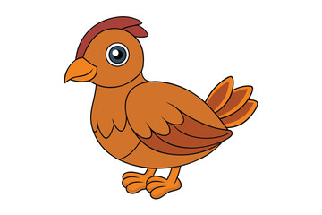 Charming cartoon chicken, a cute illustration