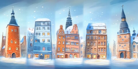 Una Vista Pintoresca Ciudad Danzig