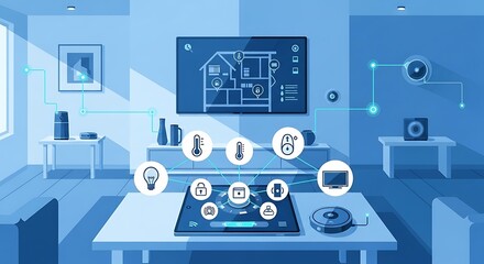 Smart Home Technology Connected Living Room