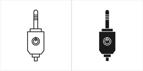 Audio jack with power symbol