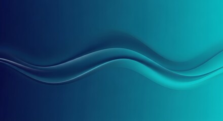 Obraz premium Abstract Blue Green Wave Gradient Background.