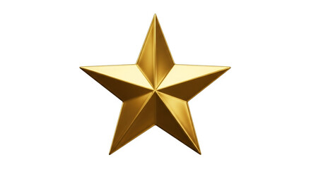 Obraz premium Stunning golden five-pointed star award symbolizing achievement, excellence, and success in a clean, professional studio setting
