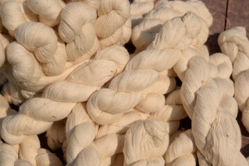 Traditional Bihar Khadi fabric showcasing India’s handspun heritage. Crafted on charkhas by rural artisans, symbolizing sustainability, simplicity, and timeless Indian craftsmanship.