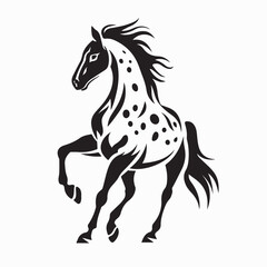Appaloosa Horse Silhouette Logo Vector on white background