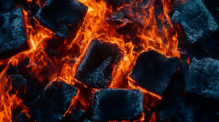 fire in the fireplace