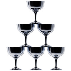 Champagne Glass Tower 3D Icon for New Year's Eve