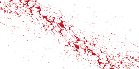 Diverse Blood Splatter Patterns Set for Crime and Horror Design Elements. Dirty collection of paint splatter imitating blood, cut marks, splashes, drops, blots, spray. Isolated on a white backgroud.