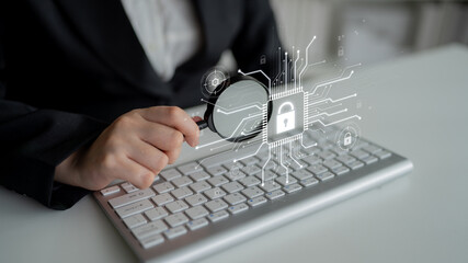 Cyber security system protecting digital infrastructure. Cyber security ensures data safety,...