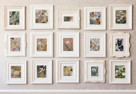 Elegant Gallery Wall Art Mockup Psd