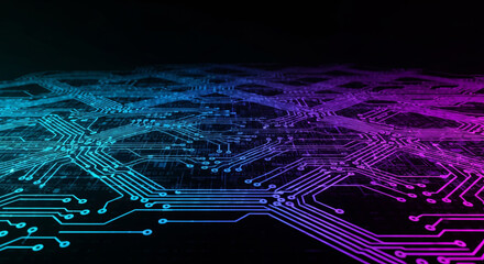 Abstract background in high-tech style with artificial lighting.