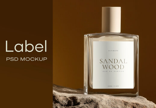 Elegant Perfume Bottle Mockup Psd