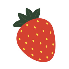 Strawberry vector. Strawberry on white background. Strawberry logo.
