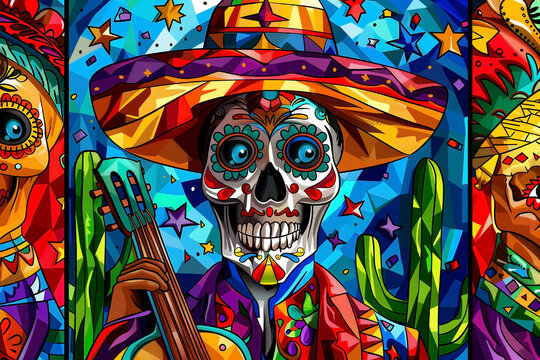 pazzle mexican sugar skull holiday