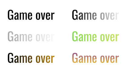 Obraz premium Colorful game over message for online gaming community and esports tournaments with text effect design
