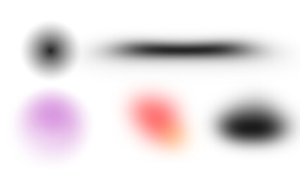 Abstract gradient shapes vector design elements for graphic design projects and creative illustrations usage