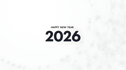 Charcoal black 2026 text on white background with soft blur, stylish New Year background image.
