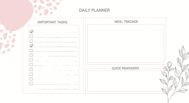 Minimal Daily Planner Sheet
