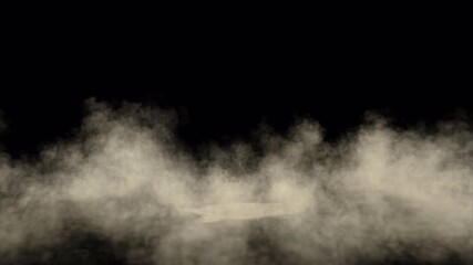 Realistic Dust Cloud Billowing Across a Black Background. - Powered by Adobe