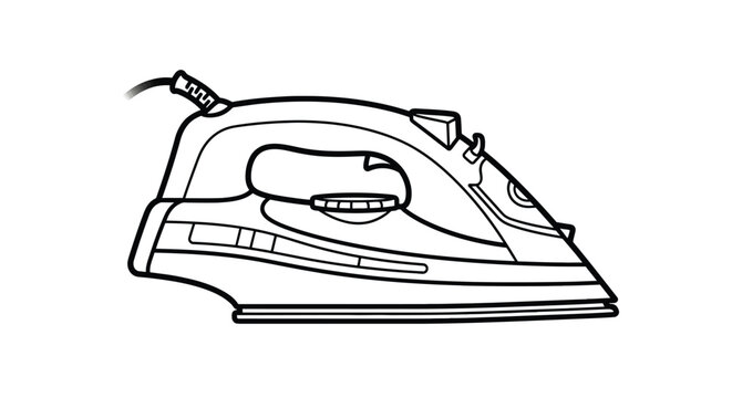 Iron icon electric appliance for ironing clothes vector illustration of household item