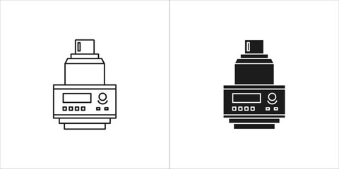 Electronic cigarette icon, outline and glyph style vector illustration