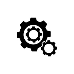 Black Gear Mechanism Industrial Engineering Symbol