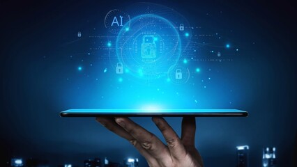 AI cyber security system using biometric authentication and privacy control. Cyber security...