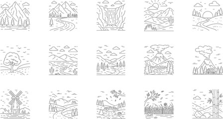 Landscape nature mountain tree river forest travel outdoor scenic tourism view