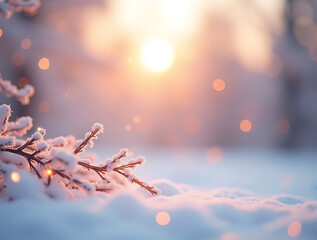 Magical winter wonderland christmas photo backdrop for festive celebrations and photography