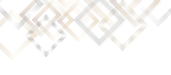 modern white background with geometric shapes. transparent material of rectangles and squares shapes. 3d background design with shadow effects.