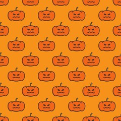 Pumpkin halloween seamless pattern