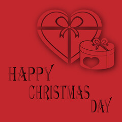 Happy Christmas Day Gift Box Illustrations