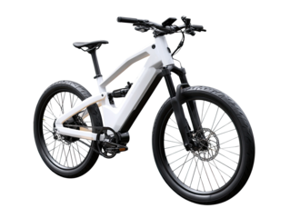 White e-bike, modern design