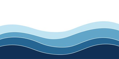 Abstract blue wave background vector illustration with gradient layers perfect for website headers and presentations