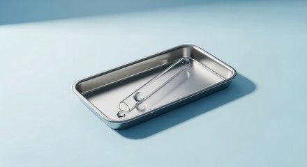 Single Sample Tray with Tiny Transparent Tube under Gentle Studio Lighting