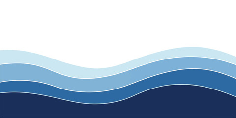 Abstract blue wave background layered paper cut style perfect for website headers and presentations