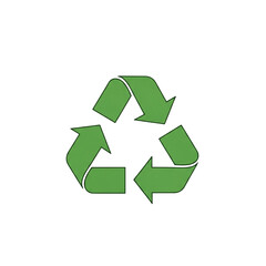 Fototapeta premium Environmental Conservation Paper Recycling Symbol Isolated on White Background 