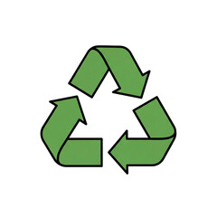 Paper Waste Recycling Arrows Isolated for Eco Design Concept
